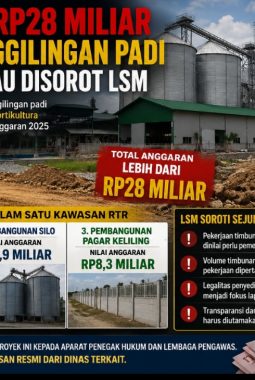 Anggaran Rp28 Miliar Proyek Penggilingan Padi di Pulang Pisau Disorot LSM