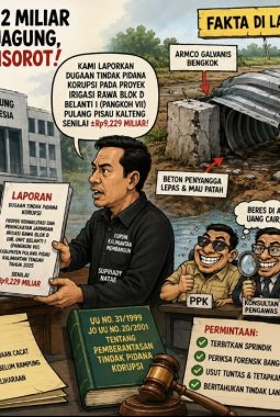 Dugaan Cacat Konstruksi Proyek Irigasi Rp9,2 Miliar Dilaporkan ke Kejaksaan Agung